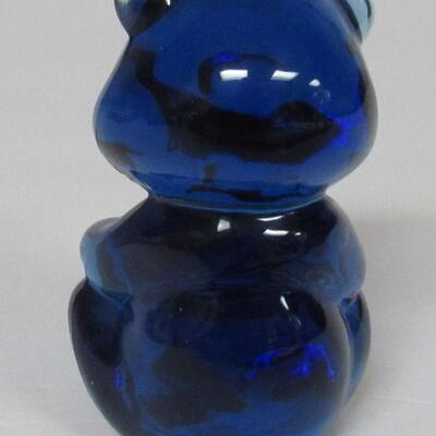 Vintage Fenton Blue Glass Bear Figurine