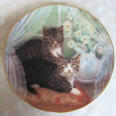 Romeo and Juliet Cat Plate, 1987, #2283