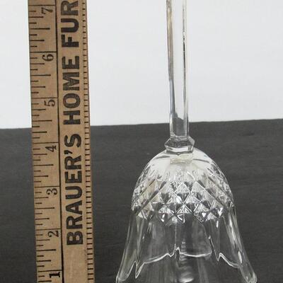 Tall Vintage Lead Crystal Glass Bell, Made in Yugoslovia
