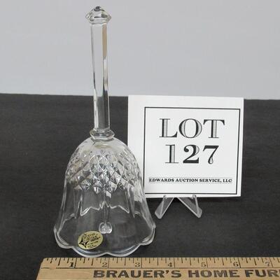 Tall Vintage Lead Crystal Glass Bell, Made in Yugoslovia