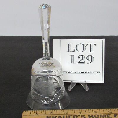 Fancy Vintge Cut Glass Bell, Grapes and Starburst Pattern