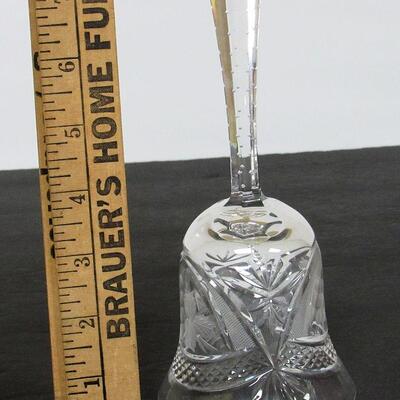 Fancy Vintge Cut Glass Bell, Grapes and Starburst Pattern