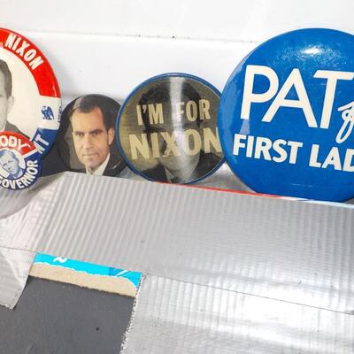4- Original Presidential Campaign pins.