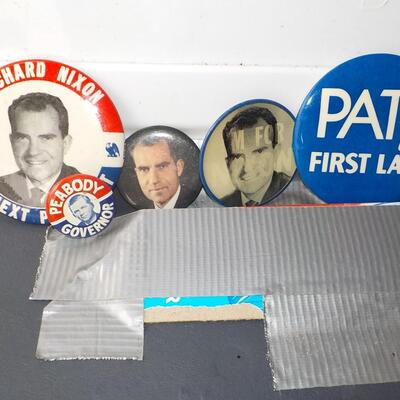 4- Original Presidential Campaign pins.