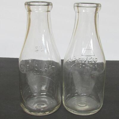2 More Vintage Quart Bottles, Unknown Maker