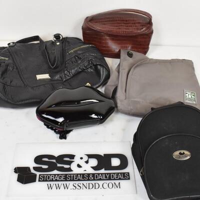 5 Purses and Bags, Small Lancome Bag, Vincelli Bag | EstateSales.org