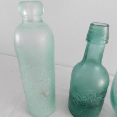Antique Blue Glass Elixir and Beverage Bottle