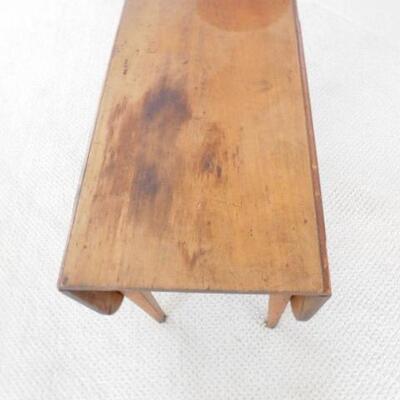 Antique Solid Wood Drop Leaf Single Drawer Table 