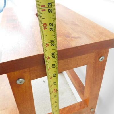 Solid Wood Step Stool Dark Stain