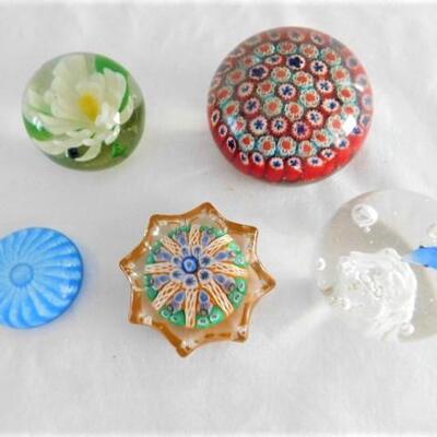 Nice Collection of Millefiori and Other Design Glass Paper Weights