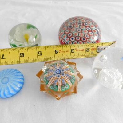 Nice Collection of Millefiori and Other Design Glass Paper Weights