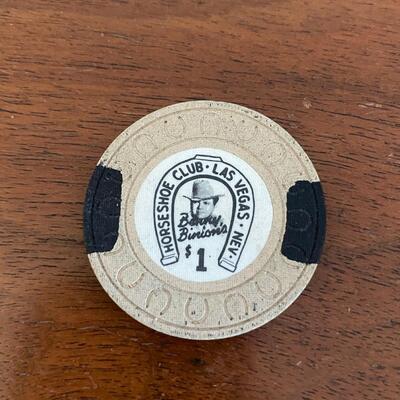 Vintage Benny Binion's Horseshoe Club Las Vegas $1 Token Chip 