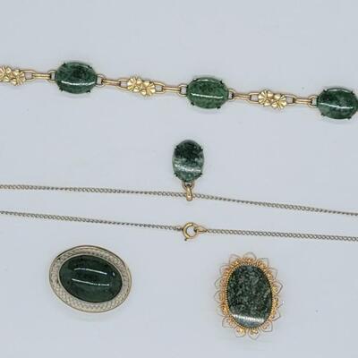 Lot J18 - Goldfill and Faux Jade