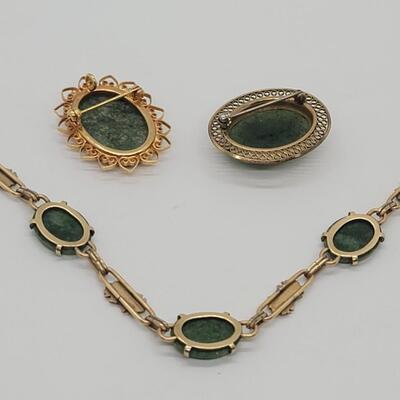Lot J18 - Goldfill and Faux Jade