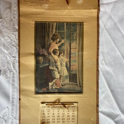 Antique 1918 Bank Advertising Calendar First National Bank Galax Virginia 