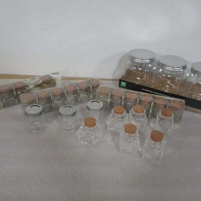 Mini Glass Spice Jars - Scrapbook Storage Jars