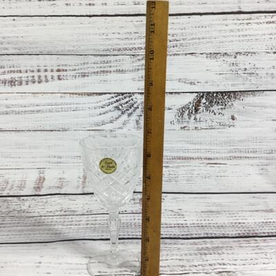 Set of 7 Dauphine Cristal de Flandre wine Glasses