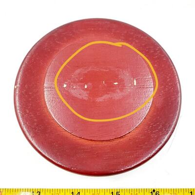 HOCKEY PUCK CRYSTAL CLOCK WITH HOCKEY STICK STAND AND WOODEN BASE
