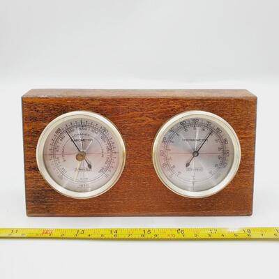 SPRINGFIELD MADE IN USA DESKTOP BAROMETER/THERMOMETER 