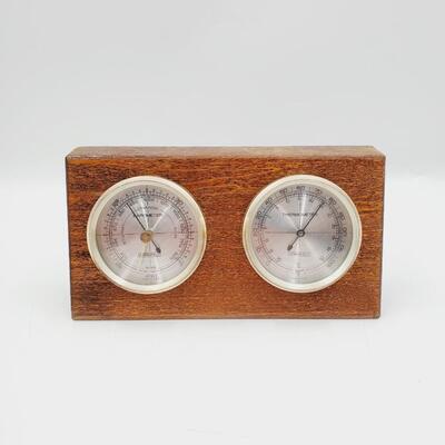 SPRINGFIELD MADE IN USA DESKTOP BAROMETER/THERMOMETER 