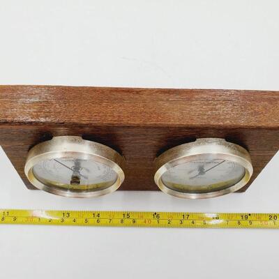 SPRINGFIELD MADE IN USA DESKTOP BAROMETER/THERMOMETER 