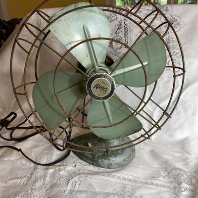 Vintage Green Diehl Junior Oscillating  Fan