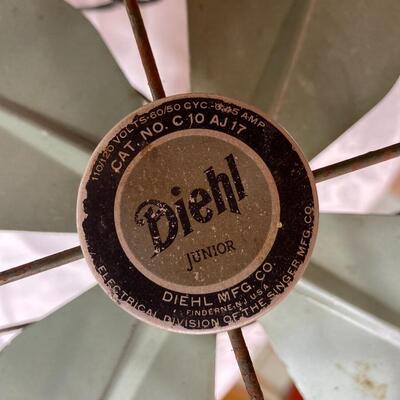 Vintage Green Diehl Junior Oscillating  Fan