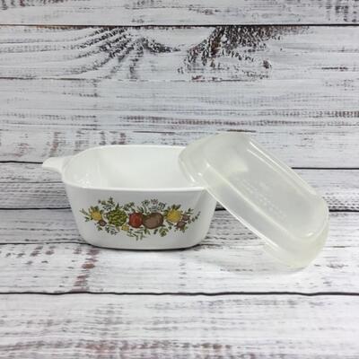 Vintage Corning Spice of Life Casserole Dish Food Storage Container 