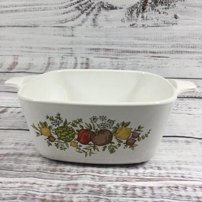 Vintage Corning Spice of Life Casserole Dish Food Storage Container 