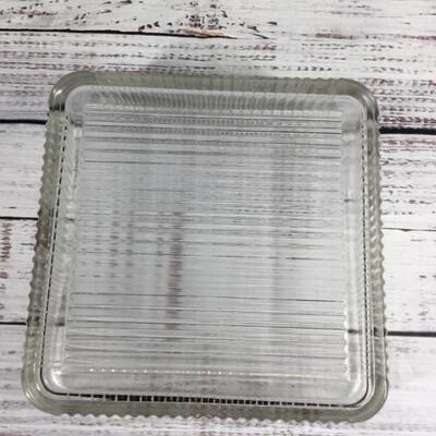 Vintage Glass Casserole Vegetable Dish with Lid