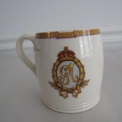 Antique King George V and Queen Mary Silver Jubilee Mug Made by Spode