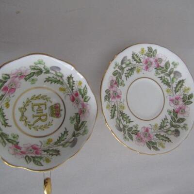 Antique Cup and Saucer Commemorating the Coronation of Queen Elizabeth II