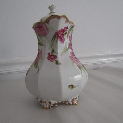 Gorgeous Floral Theme Coffee Pot by Elite Works Limoges