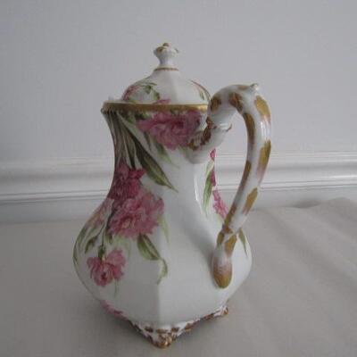 Gorgeous Floral Theme Coffee Pot by Elite Works Limoges