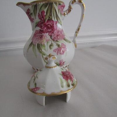 Gorgeous Floral Theme Coffee Pot by Elite Works Limoges