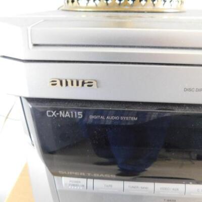 Aiwa CX-NA115 CD/Cassette/Radio Stereo System and Speakers