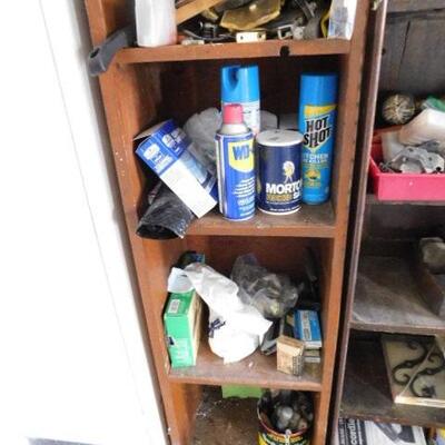 Three Shelves and All Contents of Tools and Hardware (Tool Box Not Included)
