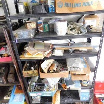 Three Shelves and All Contents of Tools and Hardware (Tool Box Not Included)