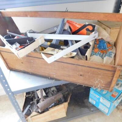 Shelve with Nice Assortment of Tool, Hardware and Power Cords (No Sled)
