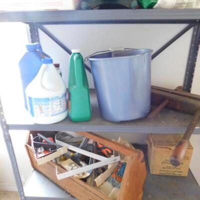 Shelve with Nice Assortment of Tool, Hardware and Power Cords (No Sled)