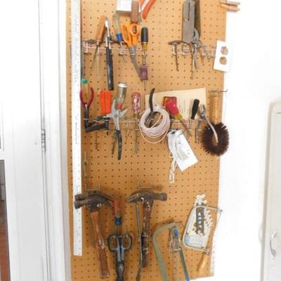 Peg Board #1 with Hand Tools and More