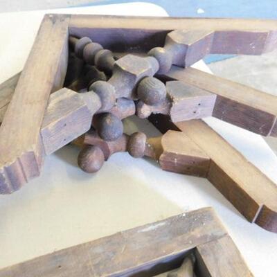 Set of Eight Vintage Solid Wood Corbels