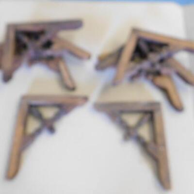 Set of Eight Vintage Solid Wood Corbels