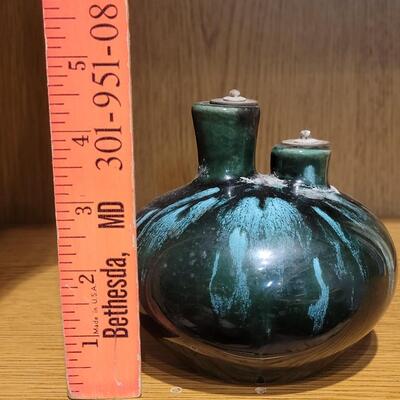Lot 1: Pottery Oil Lamp Signed by Artist Mary Latterman