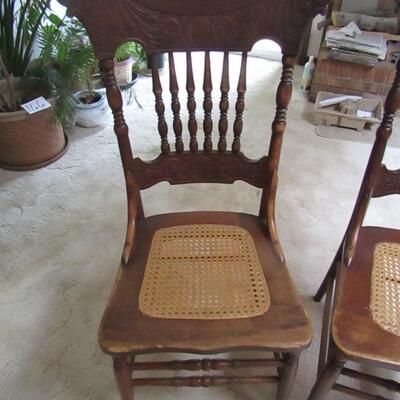 LOT 52  TWO ANTIQUE CHAIRS