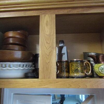 Several Cabinets Full of Misc. Kitchenware- Drinking Glasses, Mugs, Plates, Bowls, Etc.