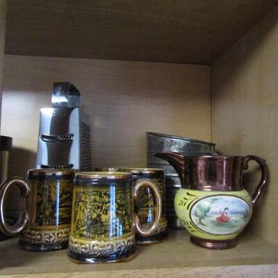 Several Cabinets Full of Misc. Kitchenware- Drinking Glasses, Mugs, Plates, Bowls, Etc.