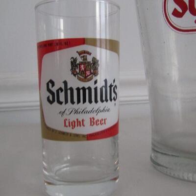 Schmidt's Glass Pitcher and Beer Glass