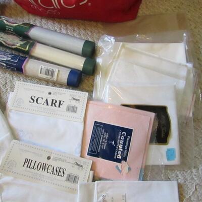 LOT 49  NEEDLE POINT, EMBROIDERY AND QUILTING SUPPLIES