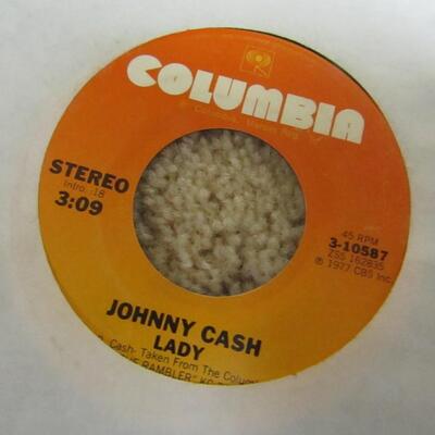 LOT 58  VINYL 45'S RECORDS INCLUDING JOHNNY CASH